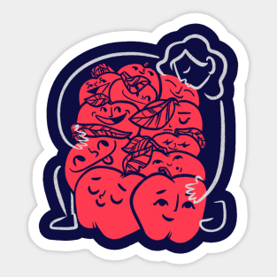 Halloween for women - Apples being hugged Sticker